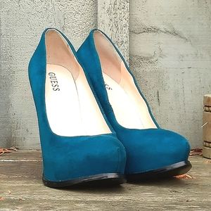 GUESS Pumps, Deep Teal, Platform